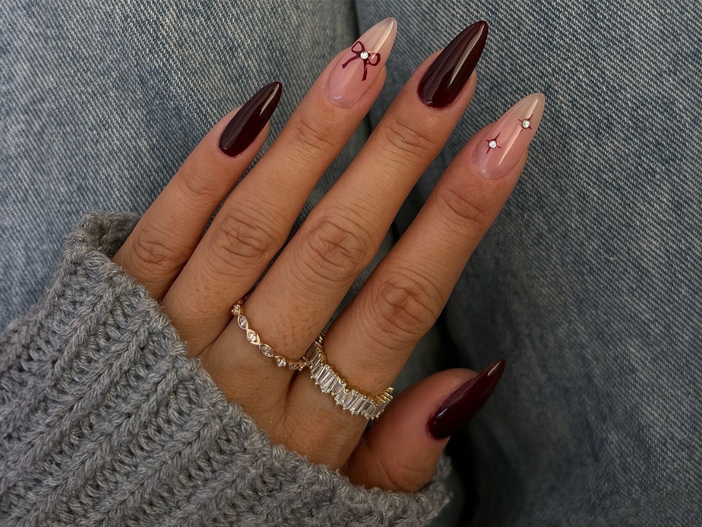 Bow nails are the most-searched manicure right now